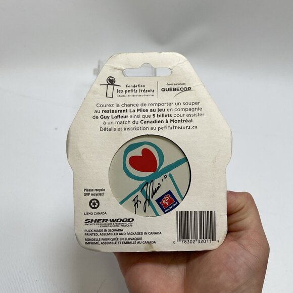 GUY LAFLEUR New York Rangers 1988-1989 Rare SOUVENIR HOCKEY PLAYER PUCK - Picture 3 of 5